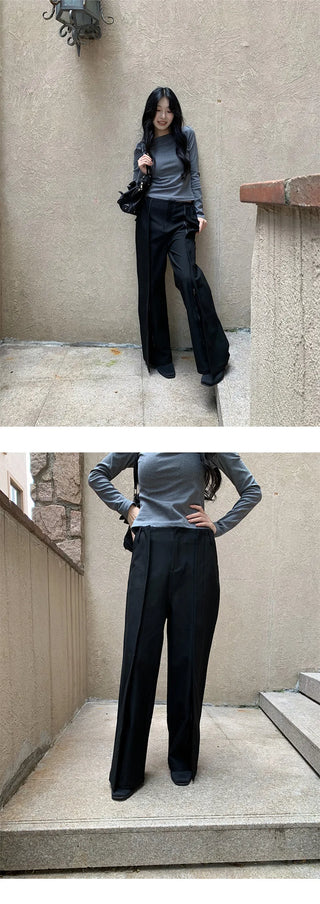 zipper split pants