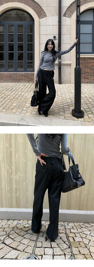 zipper split pants