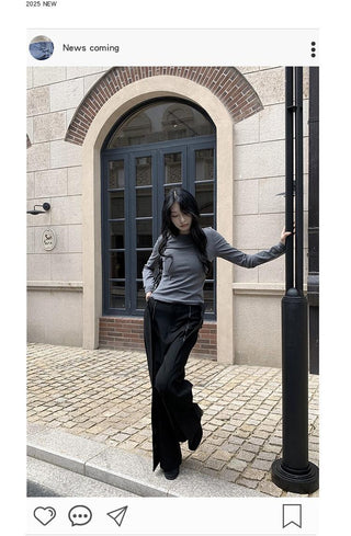 zipper split pants