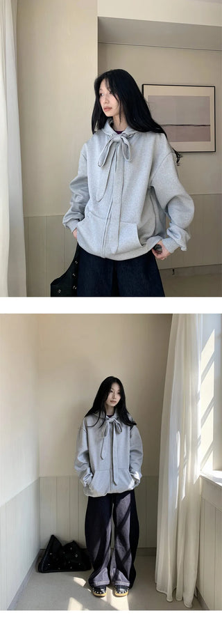 lace-up cardigan coat