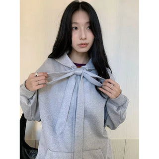 lace-up cardigan coat