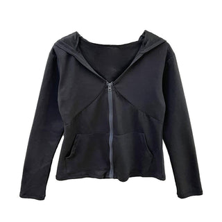 hooded zipper top