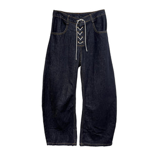 lace-up wide pants