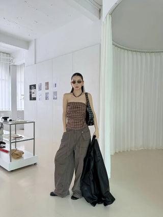 drawstring paratrooper pants