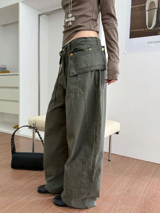 drawstring paratrooper pants