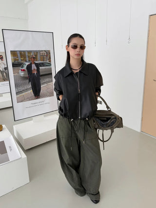 drawstring paratrooper pants