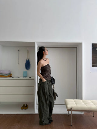 drawstring paratrooper pants