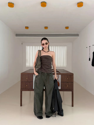 drawstring paratrooper pants