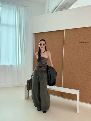 drawstring paratrooper pants