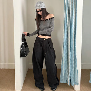 drawstring paratrooper pants