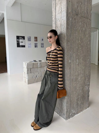 drawstring paratrooper pants