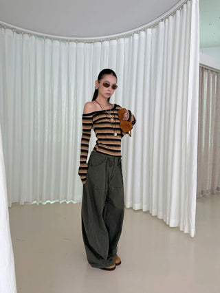 drawstring paratrooper pants