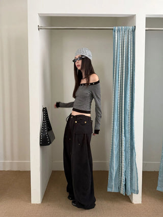 drawstring paratrooper pants