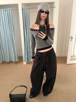 drawstring paratrooper pants