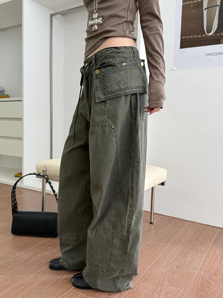 drawstring paratrooper pants