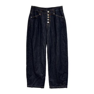 breasted wide jeans