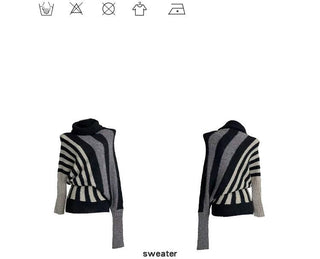 irregular striped sweater