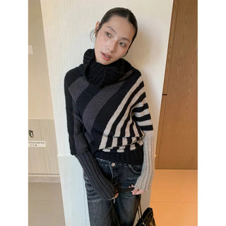 irregular striped sweater