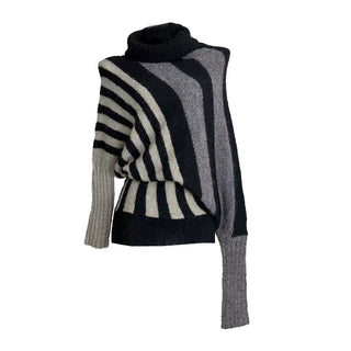 irregular striped sweater