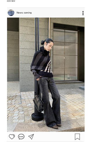 irregular striped sweater