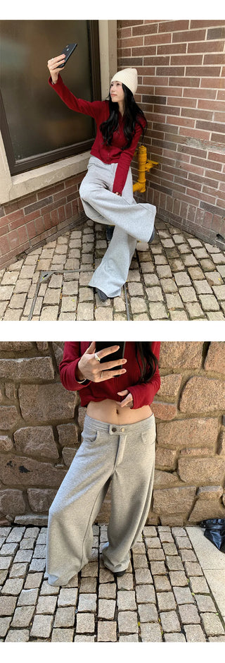 pleated wide pants