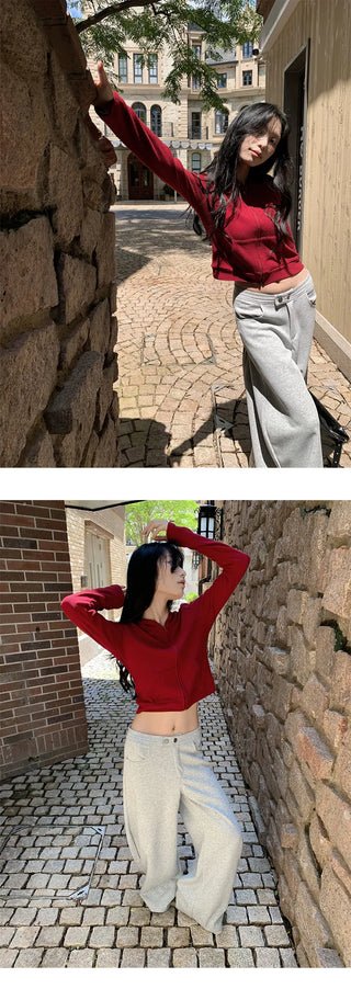 pleated wide pants