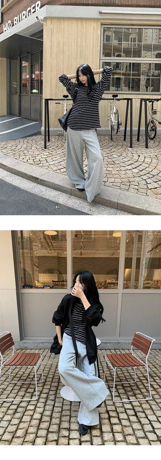 pleated wide pants