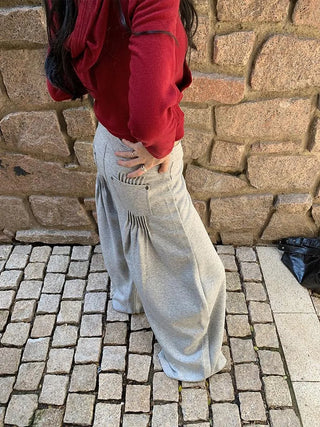 pleated wide pants