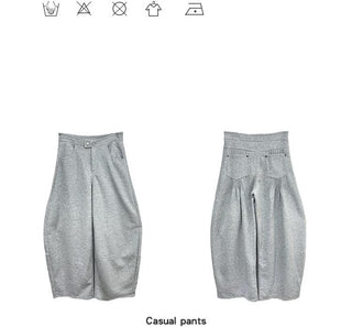 pleated wide pants