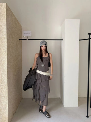 chiffon layered dress