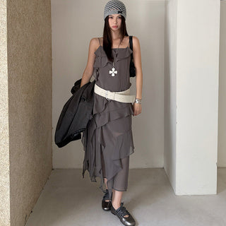 chiffon layered dress