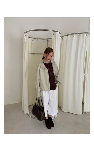 letter embroidered Top