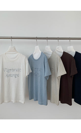 letter embroidered Top