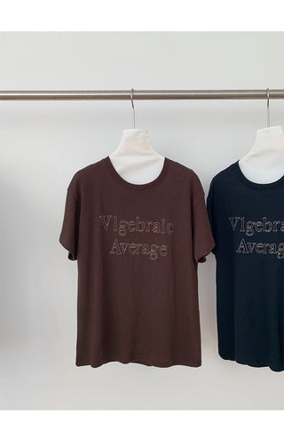 letter embroidered Top