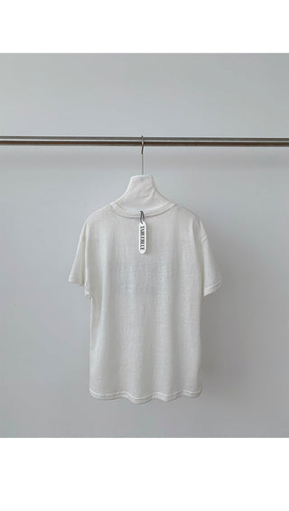 letter embroidered Top