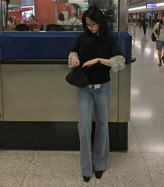 contrast plaid shirt