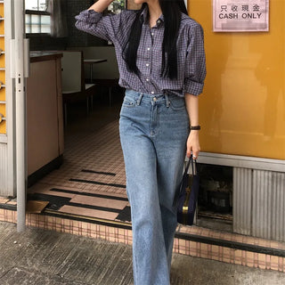 contrast plaid shirt