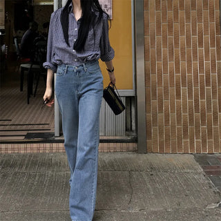 contrast plaid shirt