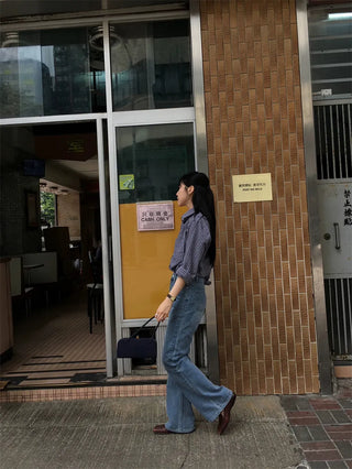 contrast plaid shirt