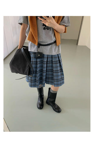 plaid pleated skirt