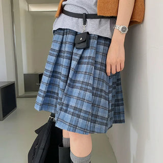 plaid pleated skirt
