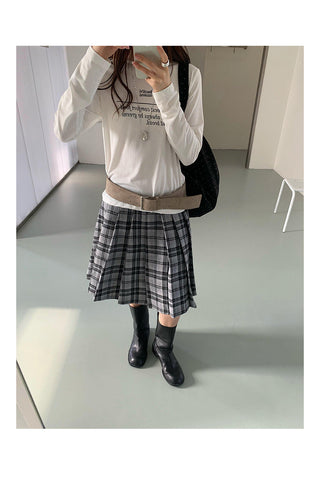 plaid pleated skirt