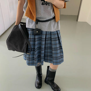 plaid pleated skirt