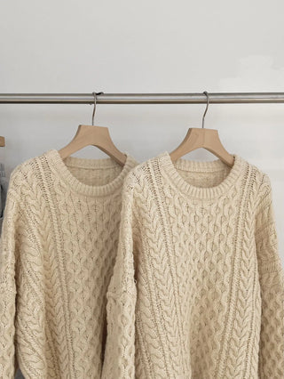 twist weave sweater