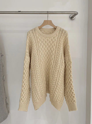 twist weave sweater