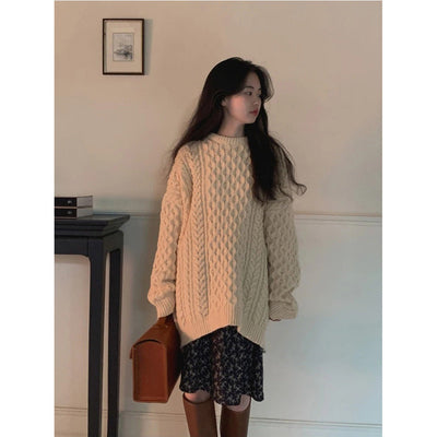twist weave sweater