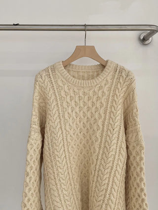 twist weave sweater