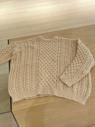 twist weave sweater