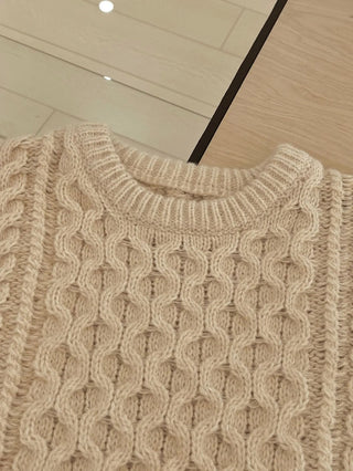 twist weave sweater