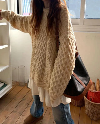 twist weave sweater
